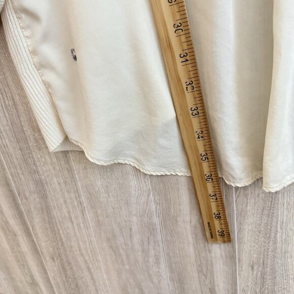 Lululemon Cardigan Womens Size 2 Still At Ease Wrap Ivory Cashmere Blend FLAW - Picture 14 of 16
